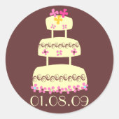 Sticker Rond Sceau d'enveloppe mariage (Devant)