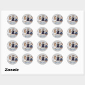 Sticker Rond Sceau d'enveloppe Mariage amusant (Feuille)