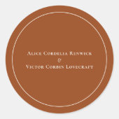 Sticker Rond Sceau d'enveloppe Mariage Boho Arch en terre cuite (Devant)
