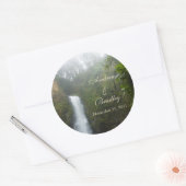 Sticker Rond Sceau d'enveloppe Mariage de cascade (Enveloppe)