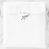 Sticker Rond Sceau d'enveloppe Mariage de la Ferme d'argent (Sac)