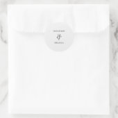 Sticker Rond Sceau d'enveloppe Mariage de script moderne simple (Sac)
