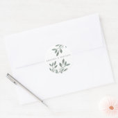 Sticker Rond Sceau d'enveloppe Mariage Eucalyptus élégant (Enveloppe)