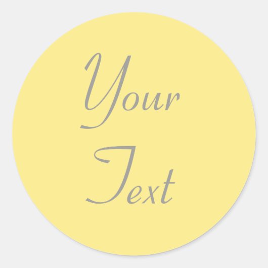 Sticker Rond Sceau d'enveloppe Mariage jaune avec texte personn (Devant)