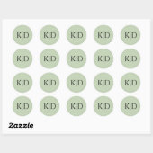 Sticker Rond Sceau d'enveloppe mariage | Mariée et fille (Feuille)