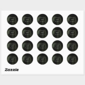 Sticker Rond Sceau d'enveloppe Mariage Moody Tropics (Feuille)