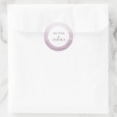 Sticker Rond Sceau d'enveloppe Mariage Ombre violet (Sac)