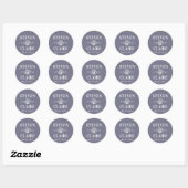 Sticker Rond Sceau d'enveloppe Mariage personnalisé simple et é (Feuille)