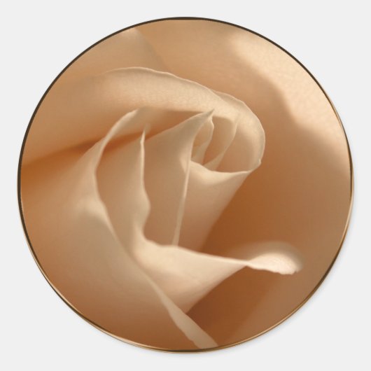 Sticker Rond Sceau d'enveloppe Mariage Rose crème (Devant)