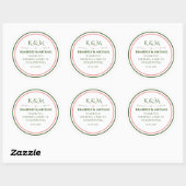 Sticker Rond Sceau d'enveloppe Mariage simple (Feuille)