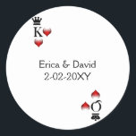 Sticker Rond Sceau d'enveloppe mariage Vegas<br><div class="desc">Design à thème Las Vegas.</div>