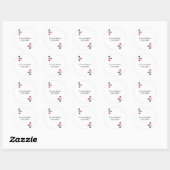 Sticker Rond Sceau d'enveloppe mariage Vegas (Feuille)