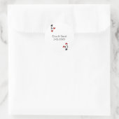 Sticker Rond Sceau d'enveloppe mariage Vegas (Sac)