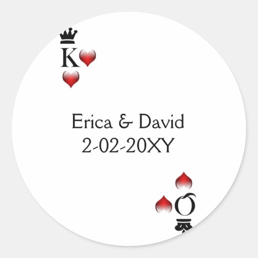 Sticker Rond Sceau d'enveloppe mariage Vegas (Devant)