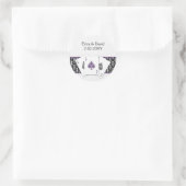 Sticker Rond Sceau d'enveloppe mariage Vegas (Sac)