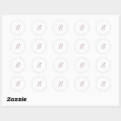 Sticker Rond Sceau d'enveloppe minimaliste Rose or (Feuille)