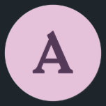 Sticker Rond Sceau d'enveloppe monographique personnalisée<br><div class="desc">Il s'agit de monogrammes magnifiquement imprimés personnalisés qui peuvent être customisés pour votre journée spéciale. Il est préférable pour les invitations de mariage,  les cartes RSVP et d'autres produits qui correspondent à ce design.</div>