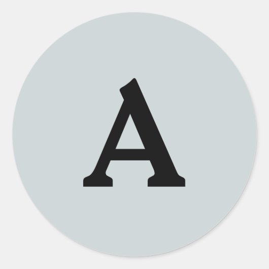 Sticker Rond Sceau d'enveloppe monographique personnalisée (Devant)