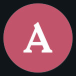 Sticker Rond Sceau d'enveloppe monographique personnalisée<br><div class="desc">Il s'agit de monogrammes magnifiquement imprimés personnalisés qui peuvent être customisés pour votre journée spéciale. Il est préférable pour les invitations de mariage,  les cartes RSVP et d'autres produits qui correspondent à ce design.</div>