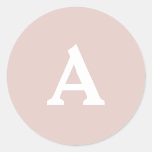 Sticker Rond Sceau d'enveloppe monographique personnalisée