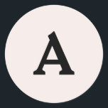 Sticker Rond Sceau d'enveloppe monographique personnalisée<br><div class="desc">Il s'agit de monogrammes magnifiquement imprimés personnalisés qui peuvent être customisés pour votre journée spéciale. Il est préférable pour les invitations de mariage,  les cartes RSVP et d'autres produits qui correspondent à ce design.</div>