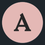 Sticker Rond Sceau d'enveloppe monographique personnalisée<br><div class="desc">Il s'agit de monogrammes magnifiquement imprimés personnalisés qui peuvent être customisés pour votre journée spéciale. Il est préférable pour les invitations de mariage,  les cartes RSVP et d'autres produits qui correspondent à ce design.</div>