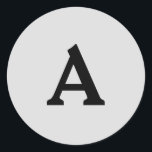 Sticker Rond Sceau d'enveloppe monographique personnalisée<br><div class="desc">Il s'agit de monogrammes magnifiquement imprimés personnalisés qui peuvent être customisés pour votre journée spéciale. Il est préférable pour les invitations de mariage,  les cartes RSVP et d'autres produits qui correspondent à ce design.</div>