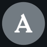 Sticker Rond Sceau d'enveloppe monographique personnalisée<br><div class="desc">Il s'agit de monogrammes magnifiquement imprimés personnalisés qui peuvent être customisés pour votre journée spéciale. Il est préférable pour les invitations de mariage,  les cartes RSVP et d'autres produits qui correspondent à ce design.</div>