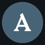 Sticker Rond Sceau d'enveloppe monographique personnalisée<br><div class="desc">Il s'agit de monogrammes magnifiquement imprimés personnalisés qui peuvent être customisés pour votre journée spéciale. Il est préférable pour les invitations de mariage,  les cartes RSVP et d'autres produits qui correspondent à ce design.</div>