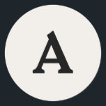 Sticker Rond Sceau d'enveloppe monographique personnalisée<br><div class="desc">Il s'agit de monogrammes magnifiquement imprimés personnalisés qui peuvent être customisés pour votre journée spéciale. Il est préférable pour les invitations de mariage,  les cartes RSVP et d'autres produits qui correspondent à ce design.</div>