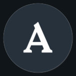 Sticker Rond Sceau d'enveloppe monographique personnalisée<br><div class="desc">Il s'agit de monogrammes magnifiquement imprimés personnalisés qui peuvent être customisés pour votre journée spéciale. Il est préférable pour les invitations de mariage,  les cartes RSVP et d'autres produits qui correspondent à ce design.</div>