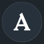 Sticker Rond Sceau d'enveloppe monographique personnalisée<br><div class="desc">Il s'agit de monogrammes magnifiquement imprimés personnalisés qui peuvent être customisés pour votre journée spéciale. Il est préférable pour les invitations de mariage,  les cartes RSVP et d'autres produits qui correspondent à ce design.</div>