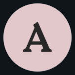 Sticker Rond Sceau d'enveloppe monographique personnalisée<br><div class="desc">Il s'agit de monogrammes magnifiquement imprimés personnalisés qui peuvent être customisés pour votre journée spéciale. Il est préférable pour les invitations de mariage,  les cartes RSVP et d'autres produits qui correspondent à ce design.</div>