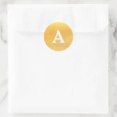 Sticker Rond Sceau d'enveloppe monographique personnalisée Gold (Sac)