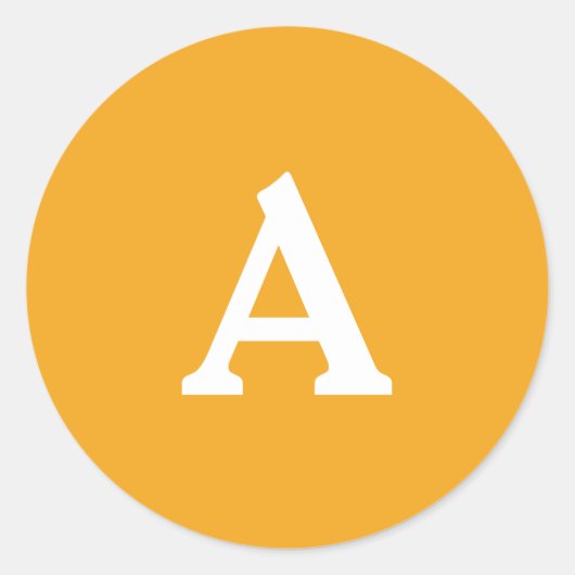 Sticker Rond Sceau d'enveloppe monographique personnalisée oran (Devant)