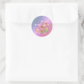 Sticker Rond Sceau d'enveloppe Rainbow Fleur de Lis (Sac)