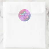 Sticker Rond Sceau d'enveloppe Rainbow Fleur de Lis (Sac)
