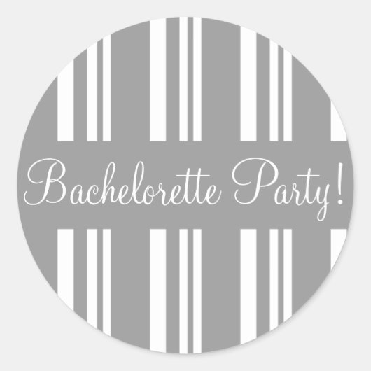 Sticker Rond Sceau d'enveloppe rayée de la Bachelorette (Devant)