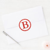 Sticker Rond Sceau d'enveloppe ronde avec Monogramme - Points r (Enveloppe)