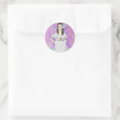 STICKER ROND SCEAU D'ENVELOPPE RONDE GUSTAV KLIMT "MADA PRIMAVE (Sac)