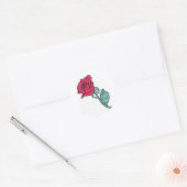 Sticker Rond Sceau d'enveloppe rose (Enveloppe)