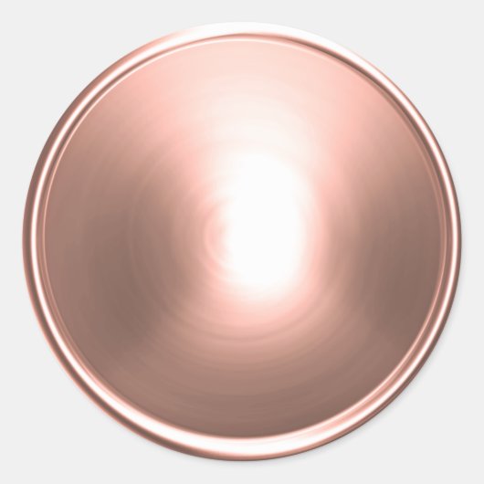 Sticker Rond Sceau d'enveloppe rose brillant (Devant)