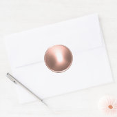 Sticker Rond Sceau d'enveloppe rose brillant (Enveloppe)