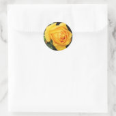 Sticker Rond Sceau d'enveloppe 'Rose jaune' (Sac)