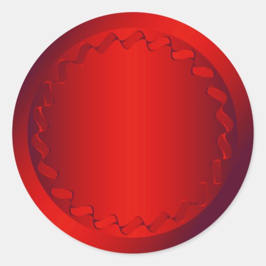 Sticker Rond Sceau d'enveloppe rouge (Devant)