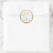 Sticker Rond Sceau d'enveloppe RSVP en dollars de sable (Sac)
