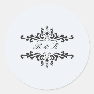 Sticker Rond Sceau d'enveloppe simple d'élégance - Oeuf de Robi
