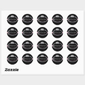 Sticker Rond Sceau d'enveloppe Spa classique (Feuille)