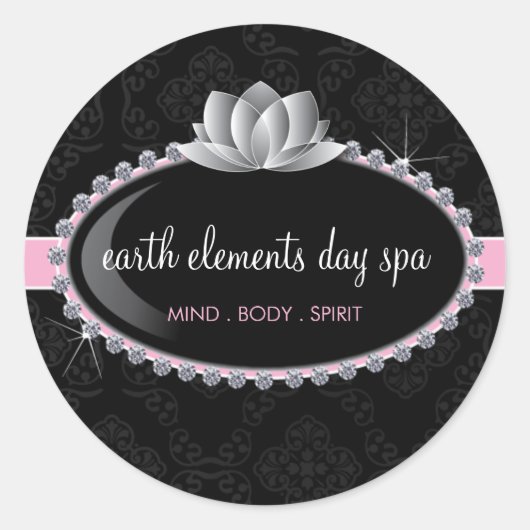 Sticker Rond Sceau d'enveloppe Spa classique (Devant)