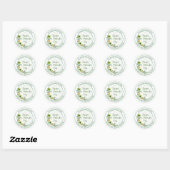 Sticker Rond Sceau d'enveloppe Trèfles rayés (Feuille)